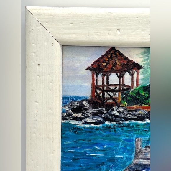 VTG Melissa McLeod TRUST Print in White Wood Distressed Frame 10x10 in - Picture 7 of 14